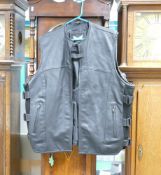 Leatherick.com XXXL motorcycle style waistcoat.