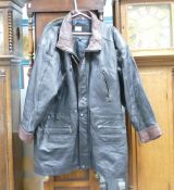 Real leather high quality size XXL gents three quarter length leather jacket.
