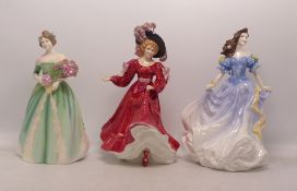 Three Royal Doulton Lady Figures to include Happy Birthday HN3660, Figure of the Year 1993