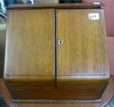 Victorian Golden Oak stationary cabinet