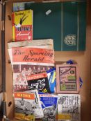A collection of sentinel football annuals dates ranging from 1950s - 1980s, together with World