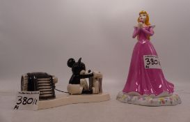 Royal Doulton Walt Disney Collection figure 'Mickeys one man band' together with 'Sleeping Beauty'