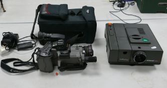 Canonvision A2 Hi Camcorder with Softcase together with a Reflecta Diamator AF Projector (2)