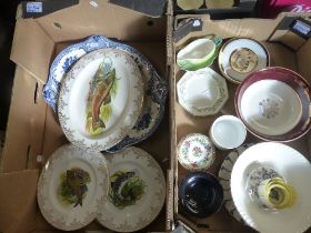 A mixed collection of ceramic items to include Enoch Wedgwood fruit bowls, Midwinter Burslem soup
