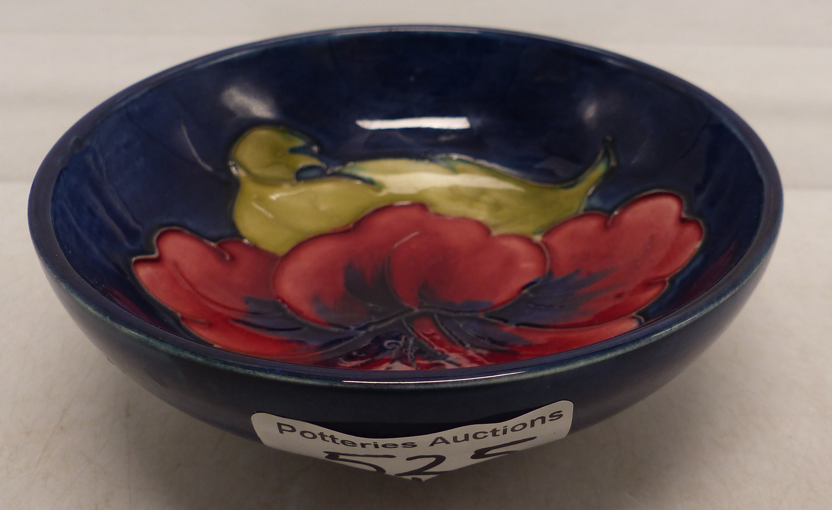 Moorcroft Hibiscus pattern small bowl