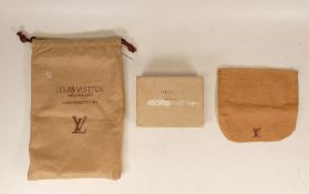 Louis Vuitton, Wallet Dust Bag, Boxed with Drawstring Bag. Some light fraying