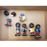 Six Hand-painted Robertson Jam Pottery Advertising Figures, (2 A/F)(6)