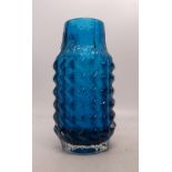 Whitefriars Pinecone Vase No. 9731 in Kingfisher Blue. Height: 17.5cm