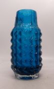 Whitefriars Pinecone Vase No. 9731 in Kingfisher Blue. Height: 17.5cm