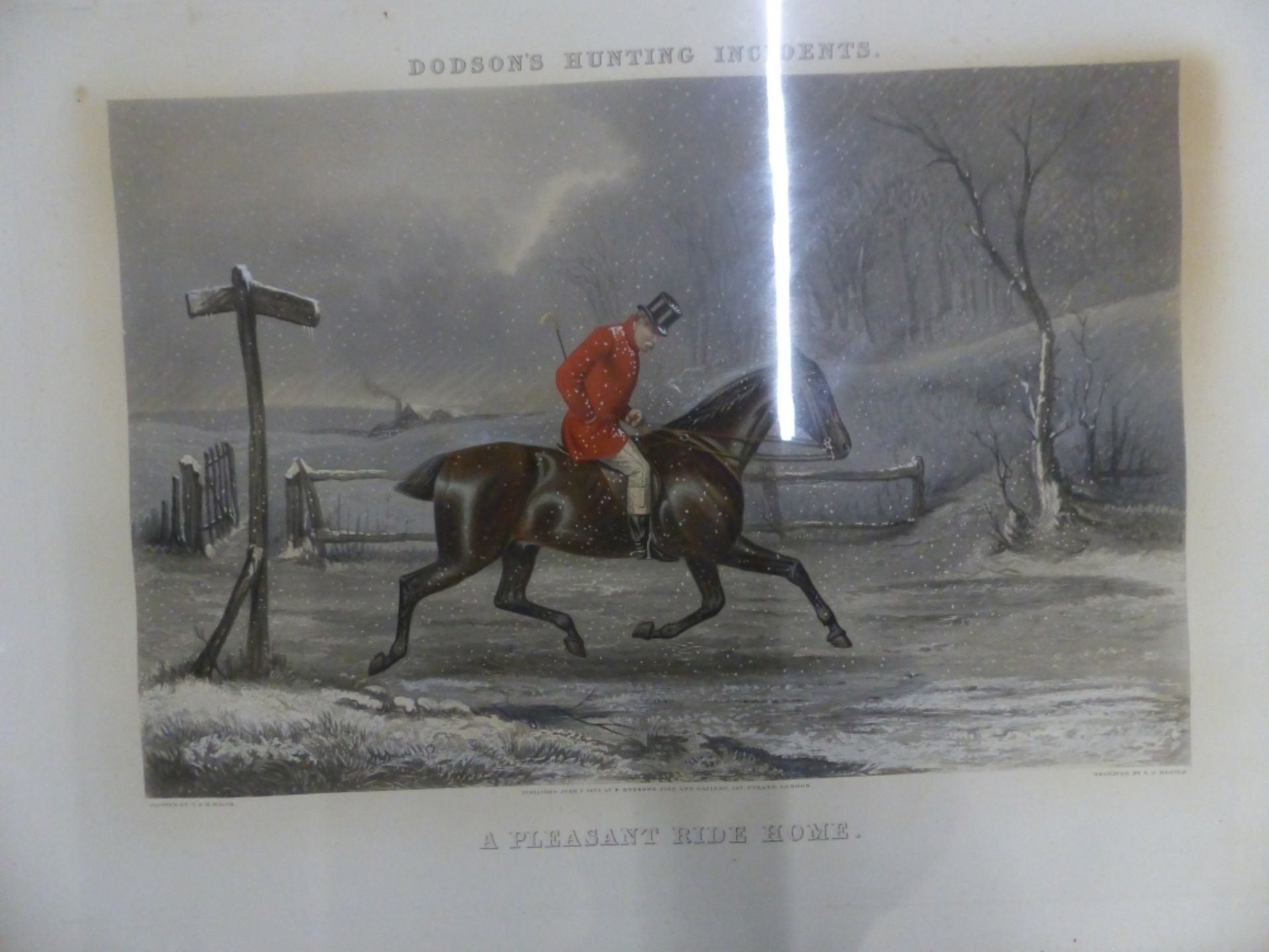 Two Colour Engravings by E. C. Hester after T. N. H. Walsh from Dodsons Hunting Incidents Series - Image 3 of 3