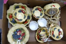 A collection of Queens Rosina Patterned items including tea ware, telephone, large fruit bowl etc