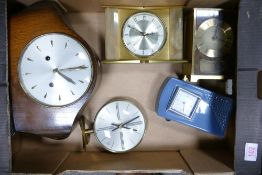 A collection of vintage Mantle clocks