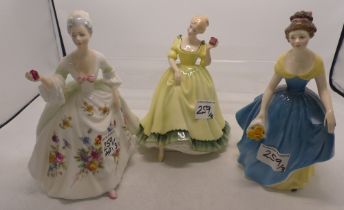 3 Royal Doulton seconds figures Paula, Diana & Melonie (3)