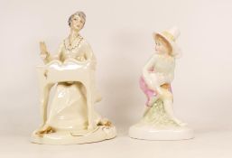 Royal Doulton figures Tom, Tom, The Piper's Son (2nds) together with Musicale HN2756 (a/f) (2)