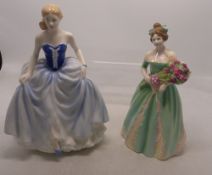 Royal Doulton lady figures to include Happy Birthday HN3660 together with Susan HN4532 (seconds) (2)