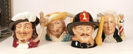 Royal Doulton Character Jug Porthos together with 2nds character jugs Mozart, Scaramouche and