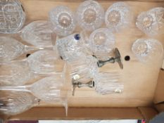 A Collection of Crystal and Glassware to include two pewter based Cristal d'Arques examples, Tutbury