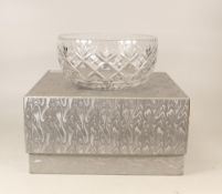 Boxed Royal Doulton Crystal Bowl. Diameter: 20cm