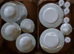 A Collection of Royal Worcester Allegro Pattern Tea and Dinnerware to include Coffee Cans and