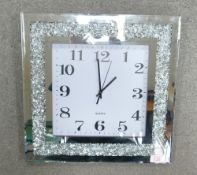 Large Modern Glitzy Wall Clock, width 45cm