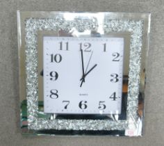 Large Modern Glitzy Wall Clock, width 45cm