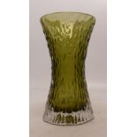 Whitefriars Hourglass Vase in Sage No. 9836. Height: 14.5cm