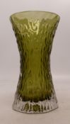 Whitefriars Hourglass Vase in Sage No. 9836. Height: 14.5cm