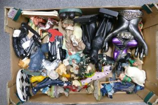 A large collection of Resin Comical Figures