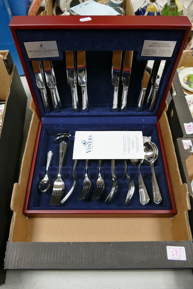 Viners Parish Collection stainless steel part cutlery canteen