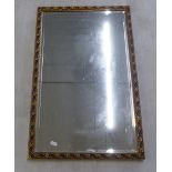 Rectungular Gilt Framed Modern Hall Mirror with Leaf Pattern Frame. Height: 70cm Width: 44.5cm