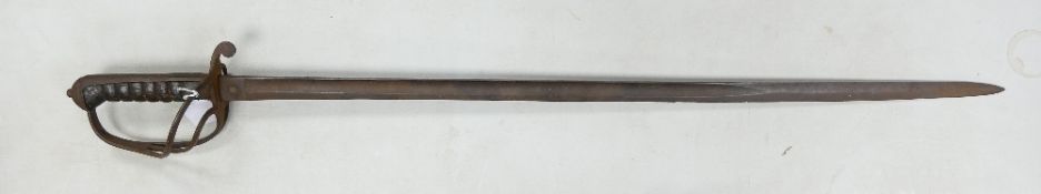 A George IV 1821 Pattern Cavalry Officer's Sword. Blade, handle and grip are all in distressed