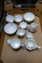 Selection of Shelley milk jugs and sugar bowls, various shapes and patterns including 13544, 2377,