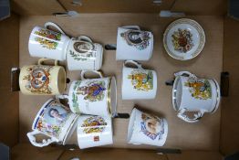 A collection of Royal Commemorative Cup, Tankard & Loving Cups