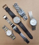 A good collection of used quartz watches to include an Emporium Armani AR6005 gents watch,