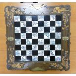 Oriental chess set and pieces, complete set, width 50cm, height 50cm