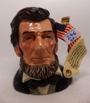 Royal Doulton large character jug Abraham Lincoln D6936, limited edition