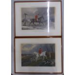 Two Colour Engravings by E. C. Hester after T. N. H. Walsh from Dodsons Hunting Incidents Series