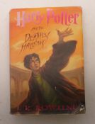 J.K Rowling, 'Harry Potter and The Death Hallows', First American Edition. Wear and tearing to