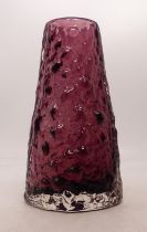 Whitefriars Volcano Vase in Aubergine No. 9717. Height: 18cm