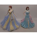 Coalport lady figure 'Forever yours' together with Coalport lady figure 'Perfect day' (2) Boxed with