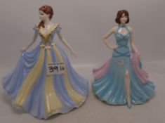 Coalport lady figure 'Forever yours' together with Coalport lady figure 'Perfect day' (2) Boxed with