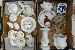 A Mixed Collection of Ceramics to inlcude Royal Albert Old Country Roses Vase and Bell, Queens China