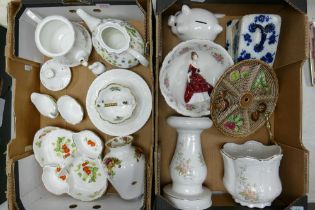 A Mixed Collection of Ceramics to inlcude Royal Albert Old Country Roses Vase and Bell, Queens China