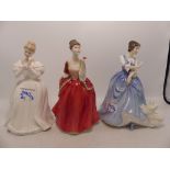 3 Royal Doulton Lady Figures to include Denise HN2477, Lorraine HN3118 & Flower of Love HN3970 (3)