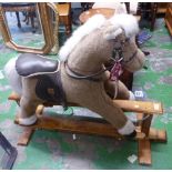 Late 20th century Mammas and Papas branded childs rocking horse on wooden frame