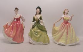 Three Royal Doulton Lady Figures to include Sandra HN2401, Figure of the Year 1995 Deborah HN3644