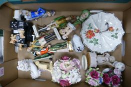A Mixed Collection of Ceramic Items to include Military Figures, Floral Fancies, Midwinter