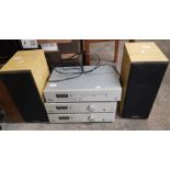 Acoustic solutions SP121 CD player together with 2 SP101 Amplifier with matching speakers