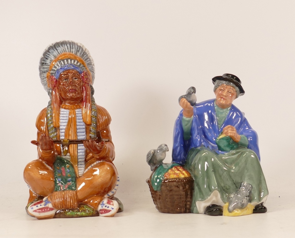 Royal Doulton Seconds Figures Tuppence a Bag Hn2320 & The Chief Hn2882(2)