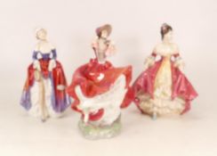 Three Royal Doulton Lady Figures to include Southern Belle HN2229, Phyllis HN3180 and Cheryl
